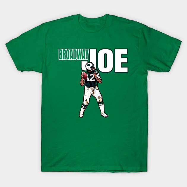 Jets Broadway Joe Namath 12 T-Shirt by Gamers Gear